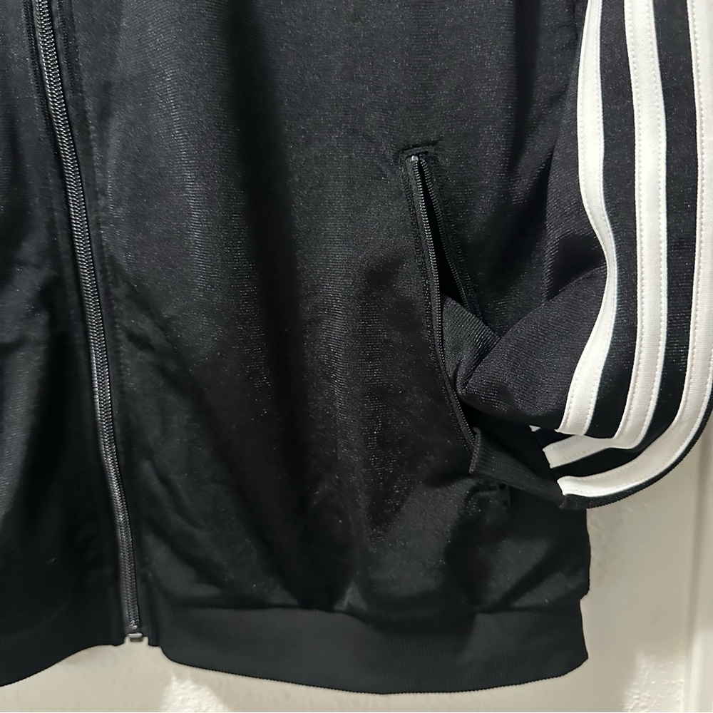 Adidas Women’s Size Large Black/White Striped Jacket and Pants Set. Brand New - Picture 5 of 11